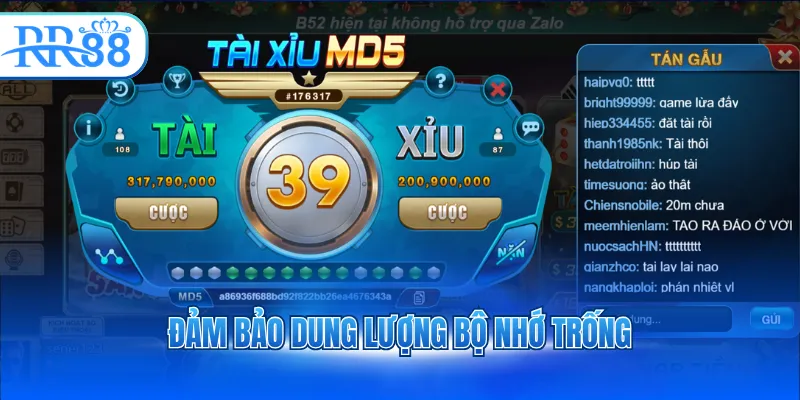 dam bao dung luong bo nho trong 4