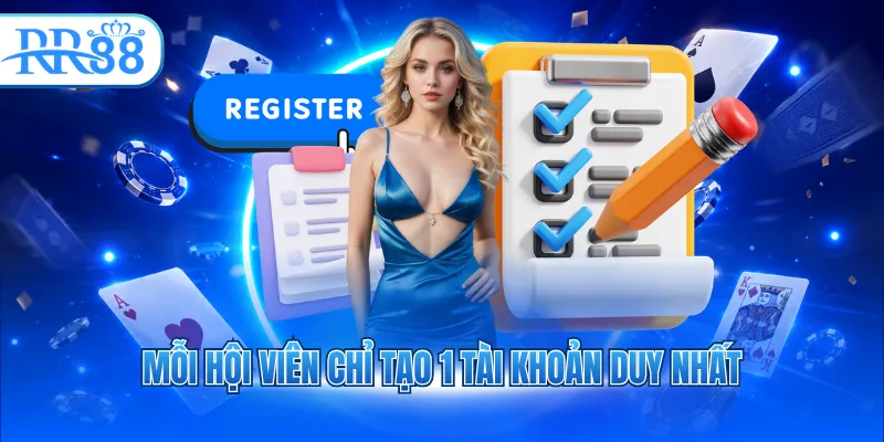moi hoi vien chi tao 1 tai khoan duy nhat 1